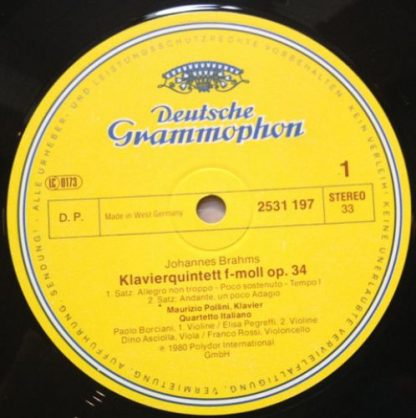 Deutsche Grammophon 2531 197 - Klavierquintett Op. 34 ·  Piano Q - Image 5