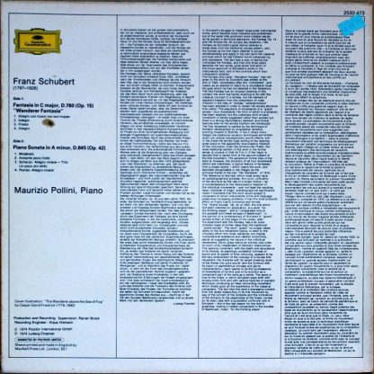 Deutsche Grammophon 2530 473 - Wanderer Fantasia / Piano Sonata - Image 2