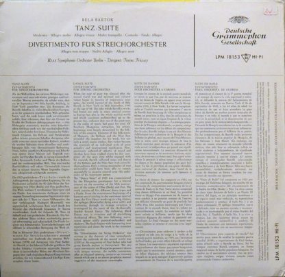 Deutsche Grammophon LPM 18 153 - Tanz-Suite / Divertimento Für S - Image 2