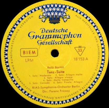 Deutsche Grammophon LPM 18 153 - Tanz-Suite / Divertimento Für S - Image 3
