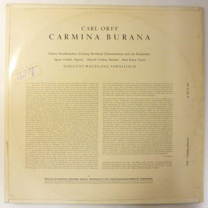 Columbia 33WCX509 - Carmina Burana - Image 2