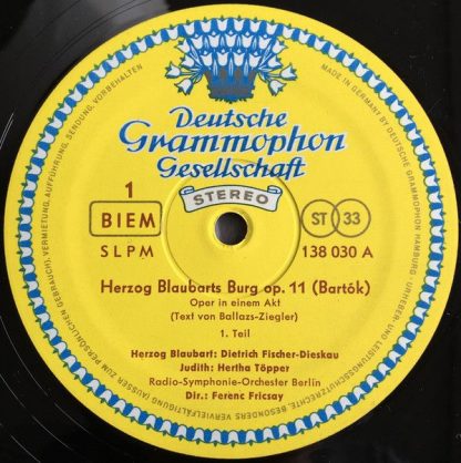 Deutsche Grammophon 138 030 SLPM - Herzog Blaubarts Burg  Op. 11 - Image 3