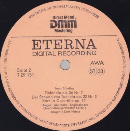 Eterna 7 29 151 - Violinkonzert D-moll, Op. 47, Finlandia, Karel - Image 4