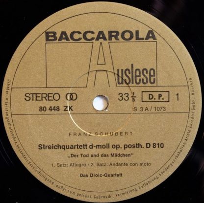 Baccarola Auslese 80 448 ZK - Der Tod Und Das Mädchen - Streichq - Image 3