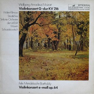 Eterna 8 26 948 - Violinkonzert G-Dur KV 216 / Violinkonzert E-M