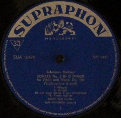 Supraphon SUA 10474 - Sonates Pour Violon Et Piano N° 2 Et 3 - Image 4