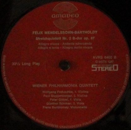 Amadeo AVRS 6460 St - Streichquartett e-moll / Streichquintett N - Image 3