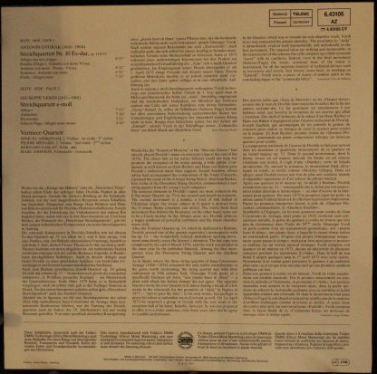 TELDEC 6.43105 AZ - Streichquartett Nr. 10 Es-dur, Op. 51 / Stre - Image 2