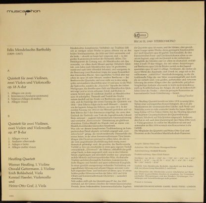 Musicaphon BM 30 SL 1949 - Streichquintette A-Dur · Op. 18, B-Du - Image 2