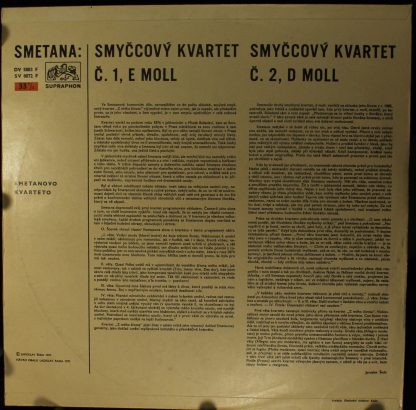 Supraphon DV 8072 F - Smyčcové Kvartety - Image 2