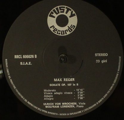 Rusty Records RRCL 606626 - Johann Brahms Max Reger - Image 4