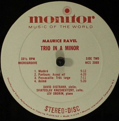Monitor Records (2) MC 2069 - Trio In A Minor / Trio In G Minor - Image 4