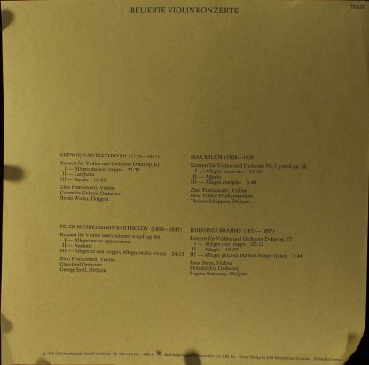 CBS B 7839 - Beliebte Violinkonzerte - Image 3