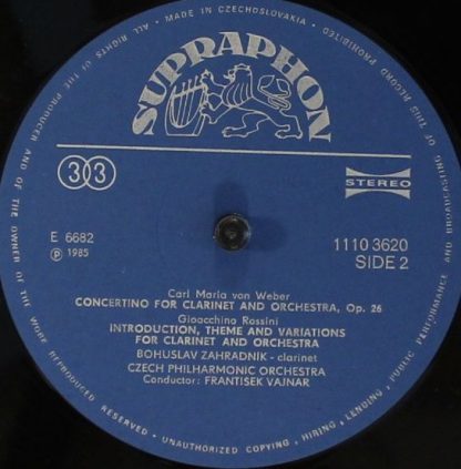 Supraphon 1110 3620 ZA - Concerto No. 2 / Concertino / Introduct - Image 4