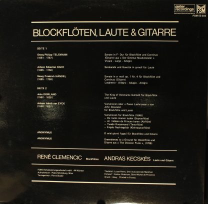 Deller Recordings FSM 53 302 - Blockflöten, Laute & Gitarre - Image 2