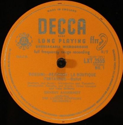 DECCA LXT 2555 - La Boutique Fantasque - Ballet Music - Image 3