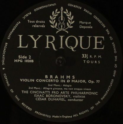 Lyrique HPG 1020 - Violin Concerto In D Major, Op. 77 - Image 4