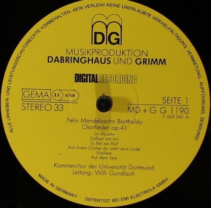 MDG MD + G G 1190 - Chorlieder Op. 41 Und Op. 49 - Image 3