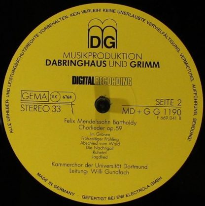 MDG MD + G G 1190 - Chorlieder Op. 41 Und Op. 49 - Image 4