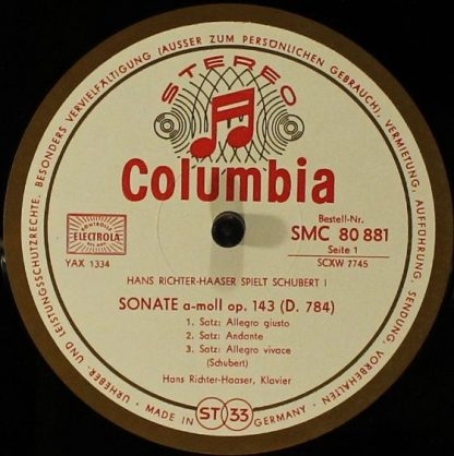 Columbia SMC 80 881 - Hans Richter-Haaser Spielt Schubert - I - Image 4