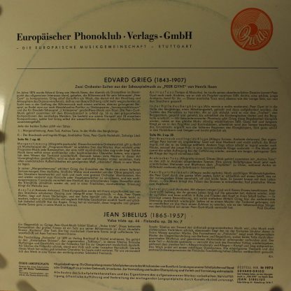 Opera 1973 - Peer-Gynt-Suiten Nr. 1 Op. 46 / Nr. 2 Op. 55 / Vals - Image 2