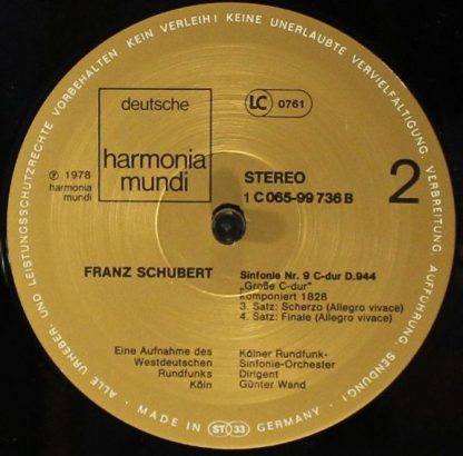Deutsche Harmonia Mundi 1C 065-99 736 - Sinfonien Nr. 9 C-Dur D. - Image 4