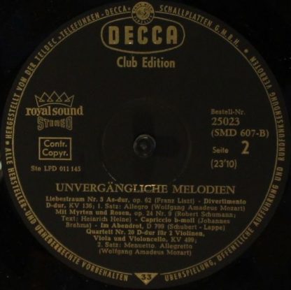 DECCA 25 023 - Unvergängliche Melodien - Image 4