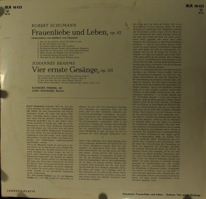 DECCA BLK 16123 - Frauenliebe Und Leben, Op. 42 / Vier Ernste Ge - Image 2