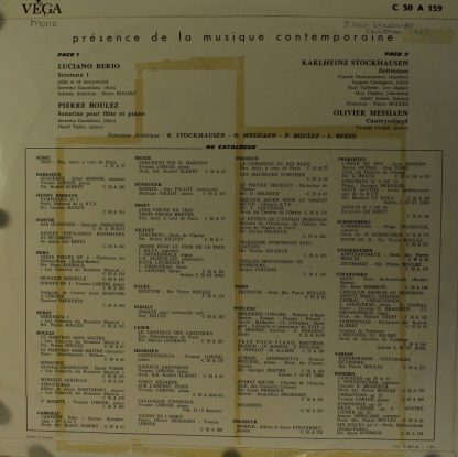 VEGA C 30 A 139 - Serenata I / Sonatine / Cantéyodjayâ / Zeitmas - Image 2