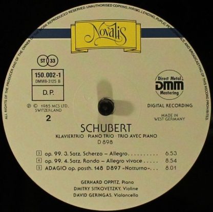 Novalis 150 002/1 - Klaviertrio - Piano Trio - Trio Avec Piano / - Image 4