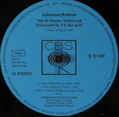 CBS S 72 597 - Trio Nr. 2 Und 3 Für Klavier, Violine Und Violonc - Image 4