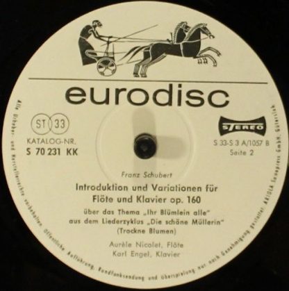 Eurodisc S 70 231 KK - Serenade Für Klavier Und Flöte D-Dur Op. - Image 4