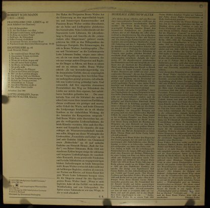 CBS 61 501 - Frauenliebe Und - Leben Op. 42 / Dichterliebe Op. 4 - Image 2