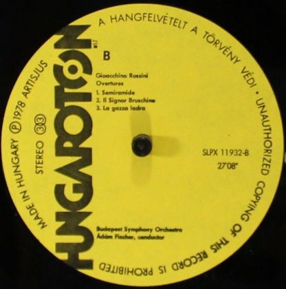 Hungaroton SLPX 11932 - Overtures - Image 3