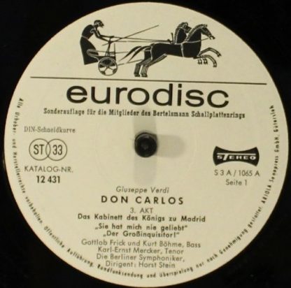 Eurodisc 12 431 - Don Carlos (Das Kabinett Des Königs Zu Madrid - Image 4