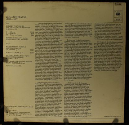CBS 61 428 - Bruno Walter Dirigiert Brahms - Image 2