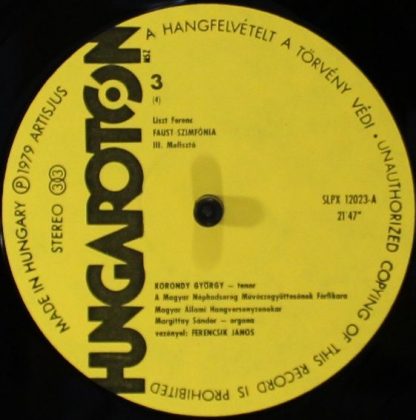 Hungaroton SLPX 12022-23 - Faust Symphony: Two Episodes From Len - Image 8