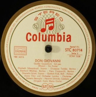 Columbia STC 80714 - Don Giovanni Großer Querschnitt Ital.Ges.
