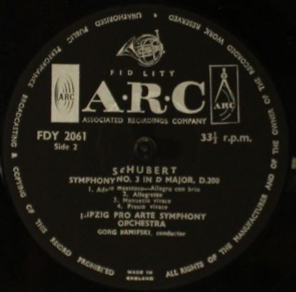 Fidelity Arc Records FDY 2061 - Italian Symphony / Symphony No.3 - Image 4