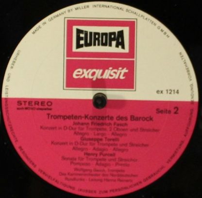 Europa Exquisit ex 1214 - Trompeten-Konzerte Des Barock - Image 3