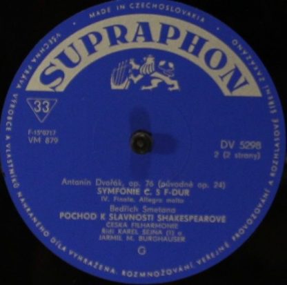 Supraphon DV 5298 - Symfonie C. 5 F-Dur / Pochod K Slavnoski Sha - Image 3