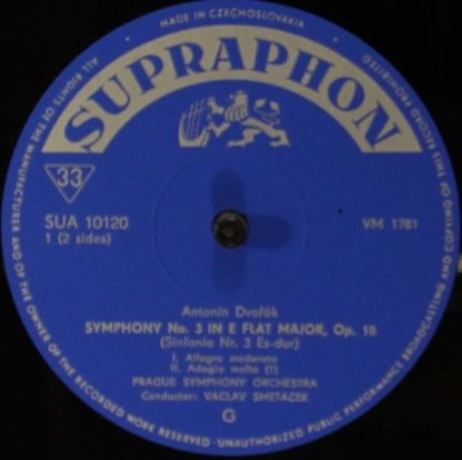 Supraphon SUA 10120 - Symphony No. 3 In E Flat Major, Op. 10 - Image 4