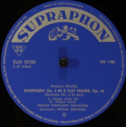 Supraphon SUA 10120 - Symphony No. 3 In E Flat Major, Op. 10 - Image 3