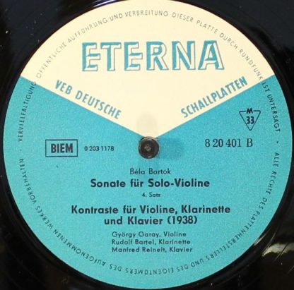 Eterna 8 20 401 - Sonate Für Solo-Violine / Kontraste Für Violin - Image 3
