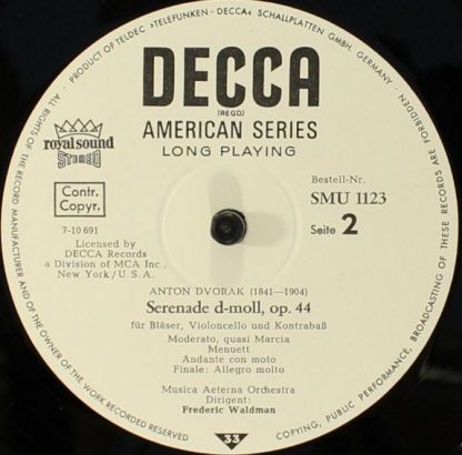 DECCA SMU 1123 - Tschechische Suite, Op. 39 / Serenade, Op. 44 - Image 4