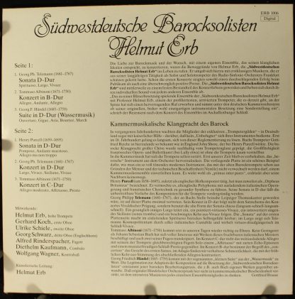 ERB Musikproduktion ERB 1006 - Purcell - Telemann - Händel - Alb - Image 2