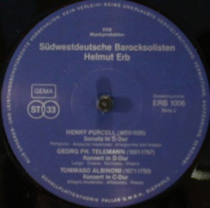 ERB Musikproduktion ERB 1006 - Purcell - Telemann - Händel - Alb - Image 3