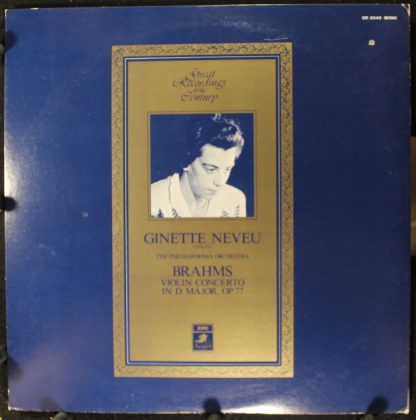 Angel Records GR-2045 - Violin Concerto In D Major, Op.77