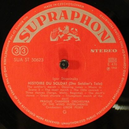Supraphon SUA ST 50 623 - Les Noces / Histoire Du Soldat - Image 5