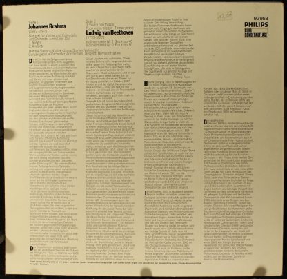 Philips 92 958 - Doppelkonzert / Die Romanzen Für Violine Und Or - Image 2